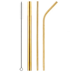 FIZZ Słomki metalowe tęczowe