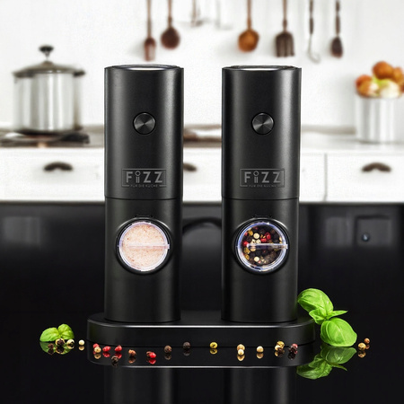 MŁYNEK ELEKTRYCZNY DO PIEPRZU I SOLI FIZZ DO PRZYPRAW ZESTAW