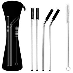 FIZZ Słomki metalowe tęczowe