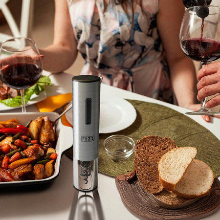 ELEKTRYCZNY KORKOCIĄG OTWIERACZ DO WINA FIZZ ZESTAW 4w1